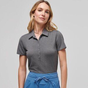 Travis Mathew Heather Gray Polo Shirt Women size small